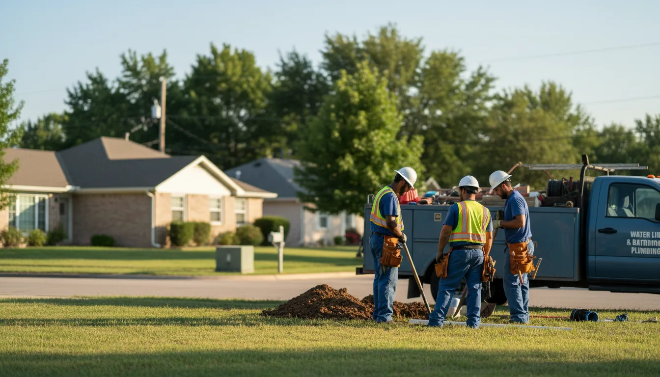 Residential water line and bathroom plumbing service in Llano, CA